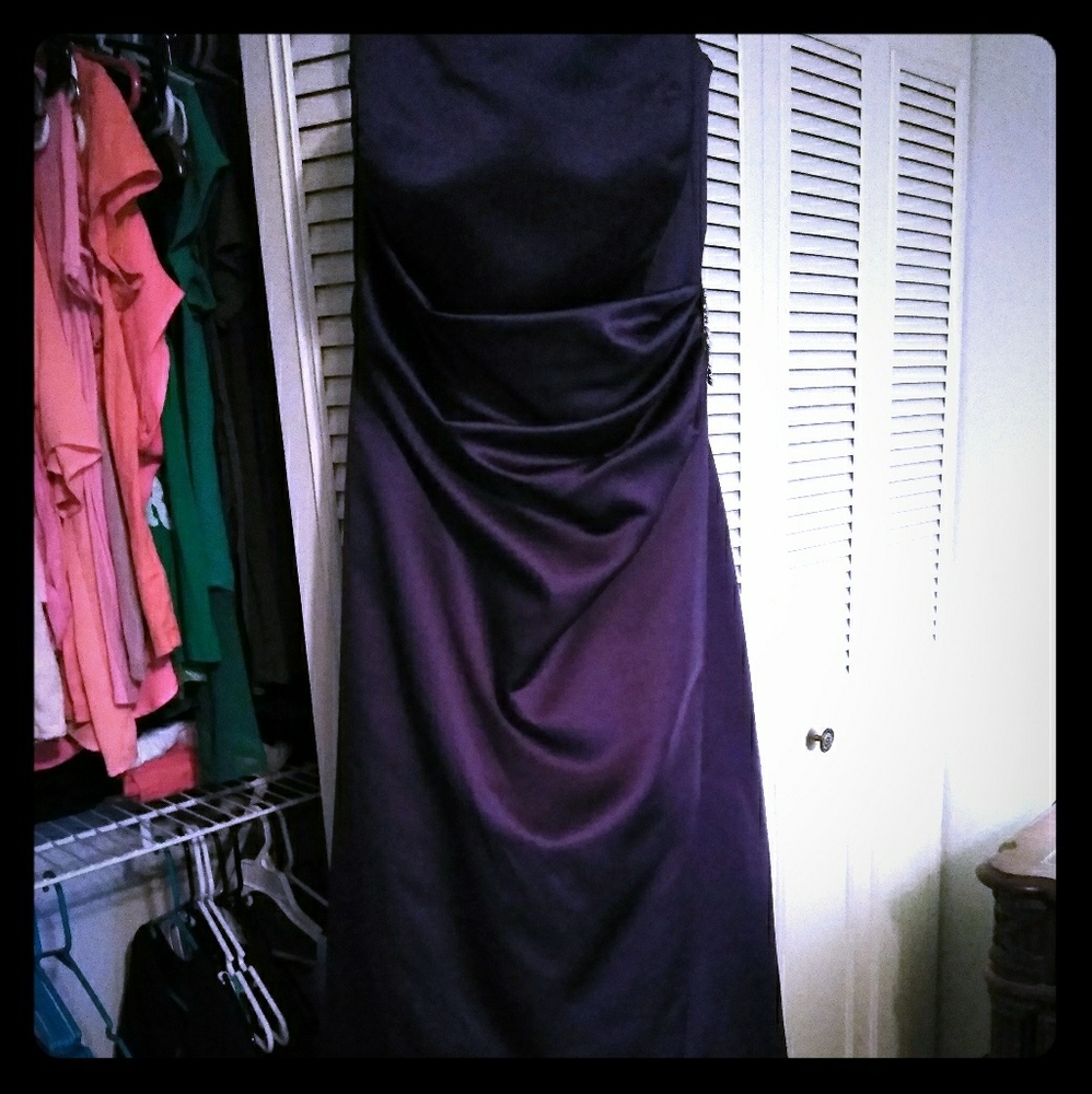 Royal purple bridesmaids dress